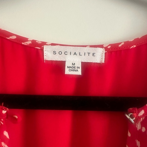 Socialite Dot Print Sleeveless Smock Waist Dress - Picture 4 of 5